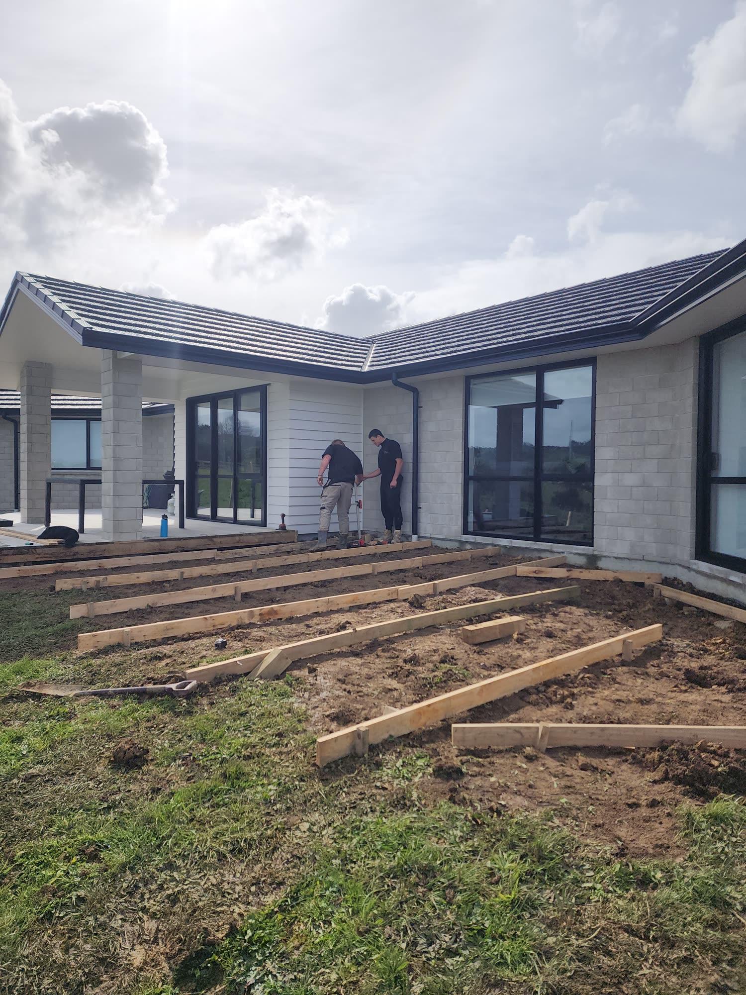 Bombay Hills rural landscape, retaining, pool and outdoor living: retaining photo 14