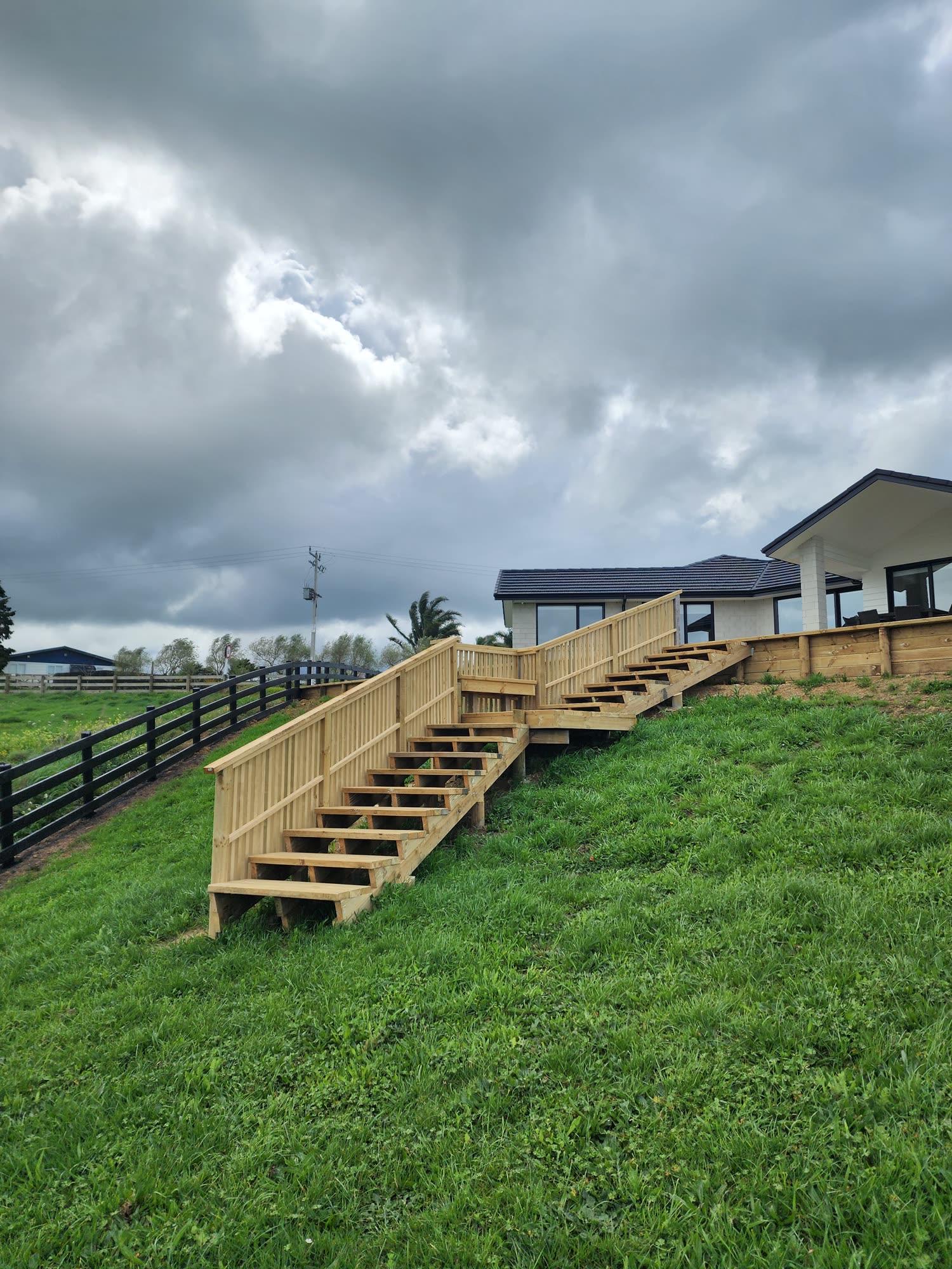 Bombay Hills rural landscape, retaining, pool and outdoor living: retaining photo 26