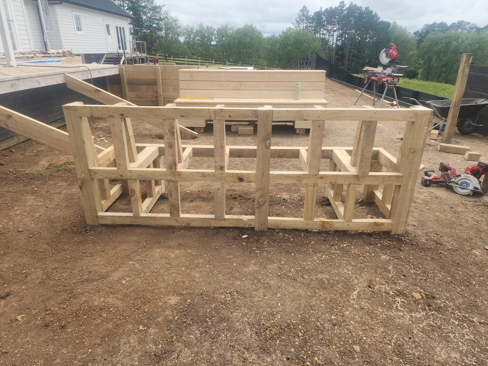 Bombay Hills rural landscape, retaining, pool and outdoor living: retaining photo 37