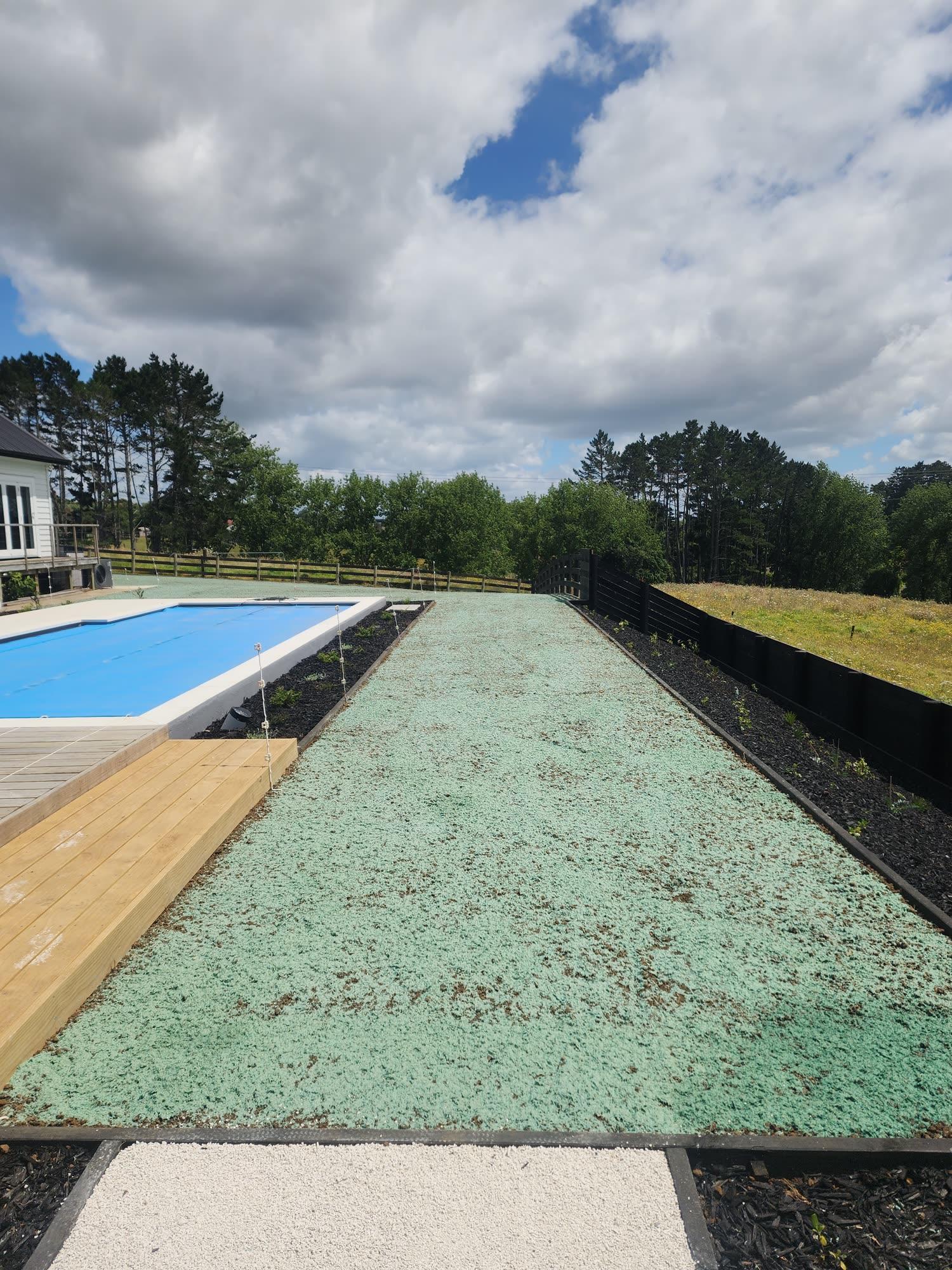 Bombay Hills rural landscape, retaining, pool and outdoor living: retaining photo 61