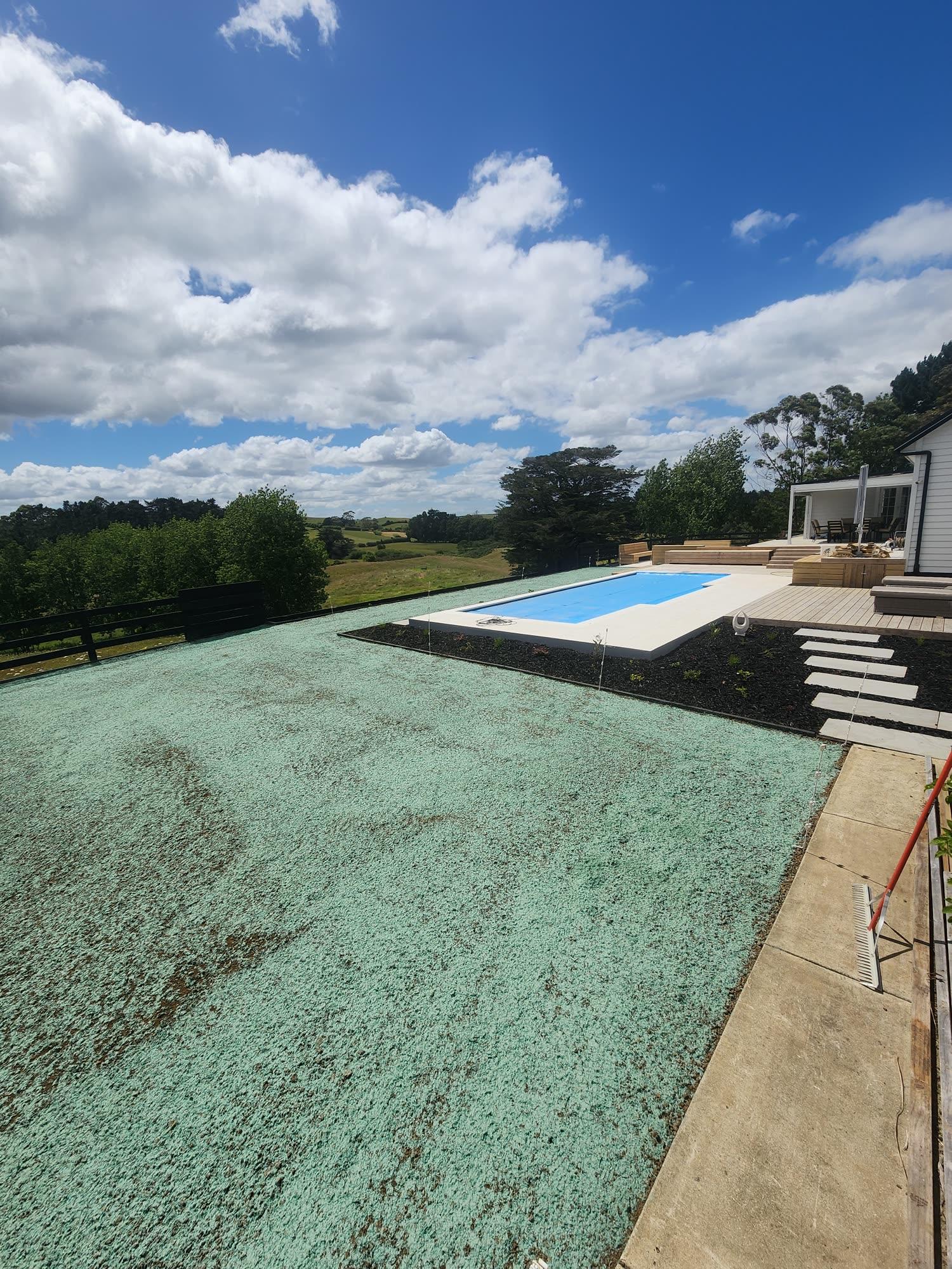 Bombay Hills rural landscape, retaining, pool and outdoor living: retaining photo 62